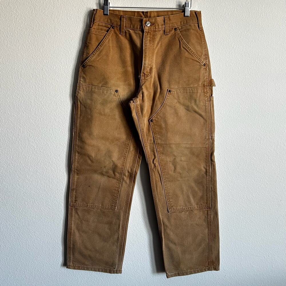 Carhartt B136 BRN brown double knee work wear carpenter pants